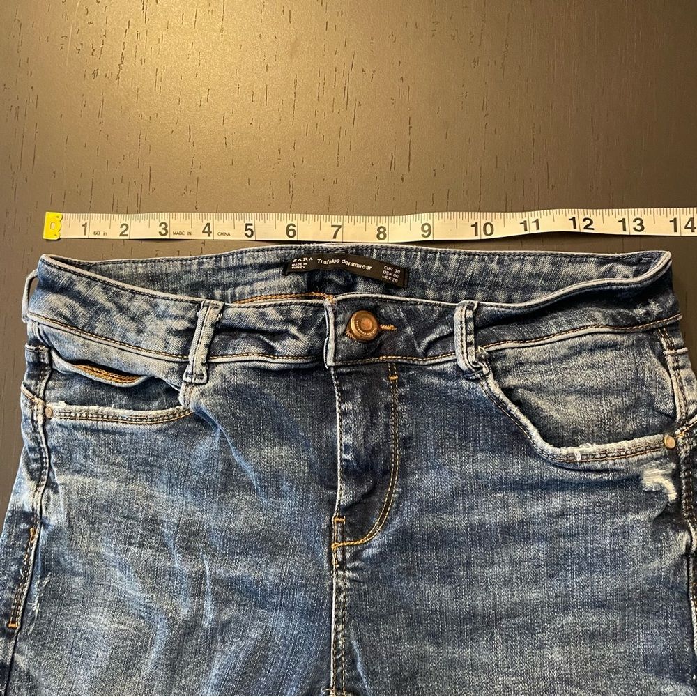 ZARA Trafaluc Denimwear Blue Jean Shorts Women’s Size 6 - Picture 7 of 8